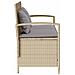 Panca Portaoggetti da Giardino con Cuscino Beige in Polyrattan - Foto miniatura 7
