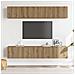 Mobili TV a Parete 4 pz Rovere Artigianale in Legno Multistrato - Foto miniatura 3