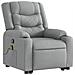 Poltrona Alzapersona Massaggi Reclinabile Grigio Chiaro Tessuto - Foto miniatura 4