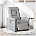 Poltrona Elettrica Reclinabile Grigio Chiaro in Tessuto - Foto miniatura 3