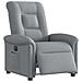 Poltrona Elettrica Reclinabile Grigio Chiaro in Tessuto - Foto miniatura 4