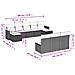 Set Divani da Giardino 10pz con Cuscini in Polyrattan Nero - Foto miniatura 3