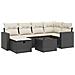 Set Divani da Giardino con Cuscini 7pz Nero Polyrattan - Foto miniatura 1