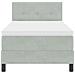 Letto a molle della vitaXL con materasso Grigio chiaro 90x200 cm Velluto - Foto miniatura 8