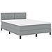 Letto con boxspring con materasso grigio chiaro 140x190 cm tessuto - Foto miniatura 3