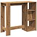 Tavolo Bar con Ripiano Rovere 124x46x103,5 cm Multistrato - Foto miniatura 6