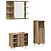 Set Mobili da Bagno 3 pz Rovere Artigianale Legno Multistrato - Foto miniatura 1