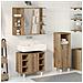 Set Mobili da Bagno 3 pz Rovere Artigianale Legno Multistrato - Foto miniatura 3