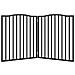 Cancello per Cani Pieghevole 2 Pannelli Nero 160cm Legno Pioppo - Foto miniatura 4