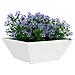 Vaso a Ciotola da Giardino 5 pcs Bianco 40 x 40 x 15 cm Acciaio - Foto miniatura 3