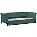 Divano Letto Estraibile Cassetti Verde Scuro 90x200cm Velluto - Foto miniatura 3