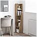 Mobile angolare Bianco 27,5x27x140cm Legno multistrato - Foto miniatura 4