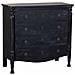Comò In Legno Laccato Nero Invecchiato Con 4 Cassetti 100x40x90h Cm - Foto miniatura 1