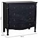 Comò In Legno Laccato Nero Invecchiato Con 4 Cassetti 100x40x90h Cm - Foto miniatura 3