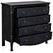Comò In Legno Laccato Nero Invecchiato Con 4 Cassetti 100x40x90h Cm - Foto miniatura 5