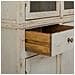 Vetrina In Legno E Vetro Rifinita Artigianalmente Con 4 Ante E 2 Cassetti Bianchi 85x40x180 - Foto miniatura 7