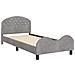 Struttura letto bambini con testata Grigio chiaro 90 x 190 cm - Foto miniatura 4