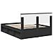 Struttura del letto Nero 140 x 200 cm Legno multistrato - Foto miniatura 9