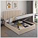 Savannah Letto Con Scatola Di Deposito 140x190cm Velluto Beige - Foto miniatura 3