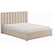 Savannah Letto Con Scatola Di Deposito 140x190cm Velluto Beige - Foto miniatura 1