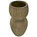 Vaso Breeze Alto In Magnesio Verde Anticato Con Coste Verticali - Foto miniatura 2