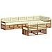 Set di divani da esterno con cuscino 8 pcs Naturale e Crema - Foto miniatura 1