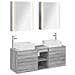 Set di mobili per il bagno 5 pcs Sonoma grigio - Foto miniatura 1