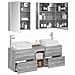 Set di mobili per il bagno 5 pcs Sonoma grigio - Foto miniatura 3