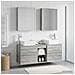 Set di mobili per il bagno 5 pcs Sonoma grigio - Foto miniatura 4