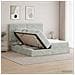 Letto con contenitore LED e materasso Grigio Chiaro - Foto miniatura 4