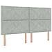 Letto con contenitore LED e materasso Grigio Chiaro - Foto miniatura 5