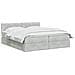 Letto con Contenitore con testiera 2 pz Grigio Chiaro - Foto miniatura 3