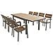 Viduus - Set Tavolo In Alluminio E Polywood Cm 160/240 X 95 X 75 H Con 8 Poltrone Viduus - Foto miniatura 1
