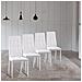 Set 4 Chelsea Rivestito Sedie Bianco Salon, 42 Cm (larghezza) X 51 Cm (profondità) X 97 Cm (altezza)  - Foto miniatura 3