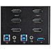 KVM Switch DisplayPort a Due Porte e Triplo Monitor DP - 4K 60Hz UHD HDR - KVM DP 1.2 Per Computer Desktop Con Hub 2 Porte USB 3.0 (5Gbps) e 4x USB 2.0 HID, Audio - Foto miniatura 8