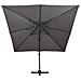 Ombrellone a Sbalzo con Doppia Copertura 300x300 cm Antracite - Foto miniatura 2