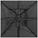 Ombrellone a Sbalzo con Doppia Copertura 300x300 cm Antracite - Foto miniatura 3