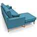 Danish Divano Angolare Reversibile Impermeabile T02 Azzurro - Foto miniatura 11