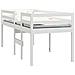 Letto A Soppalco Bianco 80x200 Cm In Legno Massello Di Pino - Foto miniatura 3