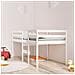Letto A Soppalco Bianco 80x200 Cm In Legno Massello Di Pino - Foto miniatura 1