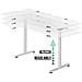 Scrivania Elettrica Regolabile Altezza 160x75x72-117cm Bianco Console Di Comando - Foto miniatura 2