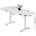 Scrivania Elettrica Regolabile Altezza 160x75x72-117cm Bianco Console Di Comando - Foto miniatura 3