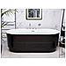 Vasca Da Bagno Freestanding Empresa Con Accessori 170 X 80 Cm Nero - Foto miniatura 1