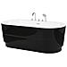 Vasca Da Bagno Freestanding Empresa Con Accessori 170 X 80 Cm Nero - Foto miniatura 8