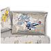 Copripiumino Sacco Piumone Pensieri Delicati Cotone Disegno Aerei Matrimoniale Multicolore - Foto miniatura 4