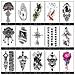 Adesivo Per Tatuaggio Temporaneo Nero, Body Art Realistica E Impermeabile   13#modello - Foto miniatura 3
