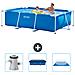 Piscina Fuori Terra - Rettangolo - 260x160x65 Cm - Blu - Include Accessori Coordinati Cb76 - Foto miniatura 1
