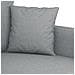 Set di Divani 3 pz con Cuscini Grigio Chiaro in Tessuto - Foto miniatura 6