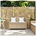 Panca Portaoggetti da Giardino con Cuscino Beige in Polyrattan - Foto miniatura 3