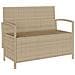 Panca Portaoggetti da Giardino con Cuscino Beige in Polyrattan - Foto miniatura 5